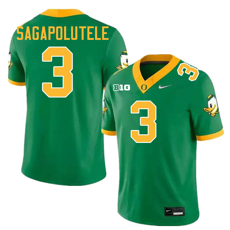 Jaron-Keawe Sagapolutele Oregon Jersey,Oregon Ducks Football Uniforms,Jerseys Youth-Green